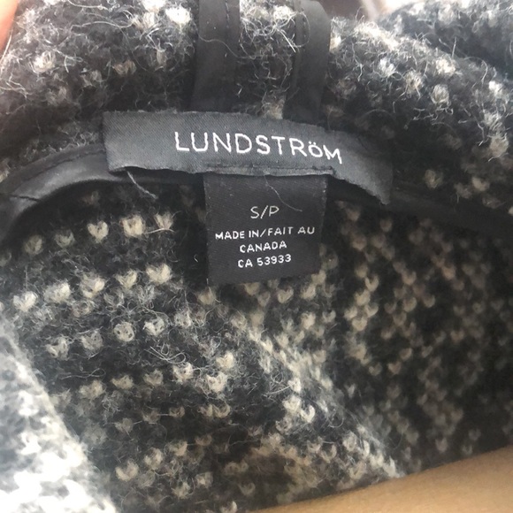 LUNDSTROM Black + White Hooded Sweater Jacket, S - Picture 6 of 7